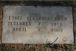 Ethel Gertrude <I>Odom</I> Adan 