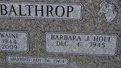 Barbara Jo <I>Holt</I> Balthrop 