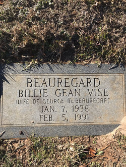 Billie Gean <I>Vise</I> Beauregard 