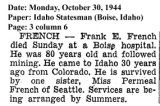 Francis Edward “Frank” French 