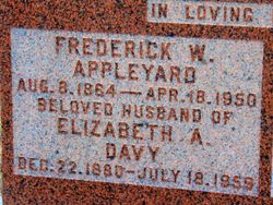 Elizabeth Annie <I>Davy</I> Appleyard 