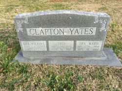 Ora Marie <I>Clapton</I> Yates 