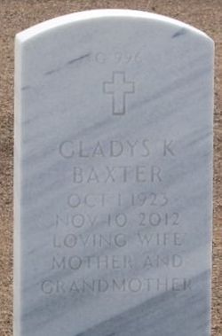 Gladys K Baxter 