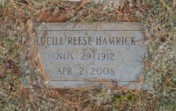 Frances Lucile <I>Reese</I> Hamrick 
