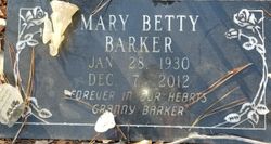 Mary Betty <I>Caldwell</I> Barker 