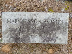 Mary Gray <I>Mason</I> Person 