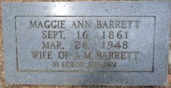 Margaret Ann “Maggie” <I>Oxner</I> Barrett 