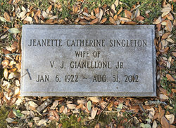 Jeanette Catherine <I>Singleton</I> Gianelloni 