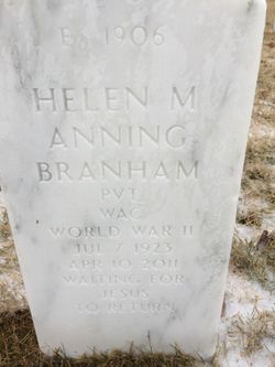 Helen M. <I>Bruene</I> Anning-Branham 