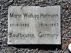 Maria <I>Wolfegg</I> Hofmann 