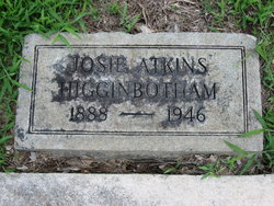 Josie <I>Atkins</I> Higginbotham 