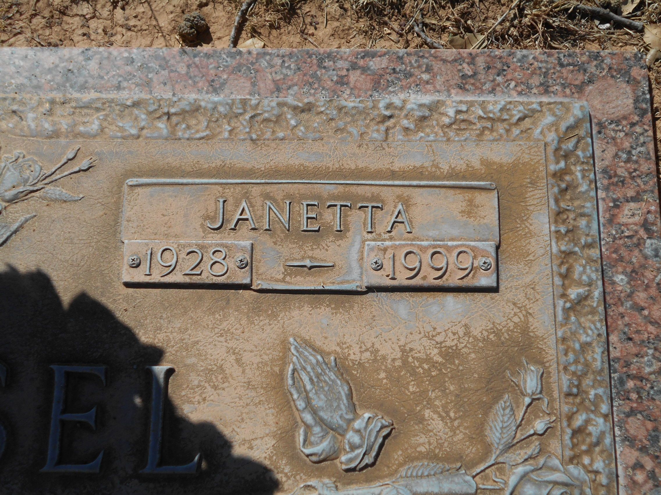 Janetta Faye Byers Whetsel (1928-1999)