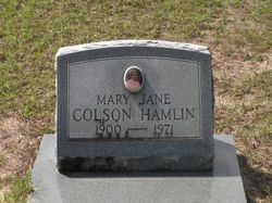 Mary Jane Lenora <I>Carrin</I> Hamlin 