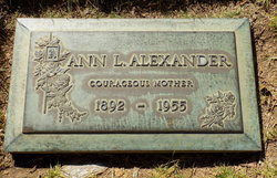 Ann Lavinia <I>Gregory</I> Alexander 