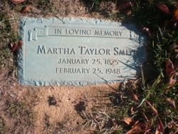Martha <I>Taylor</I> Smith 