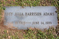 Lucy Julia <I>Harrison</I> Adams 