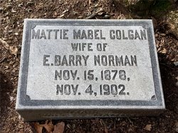 Martha Mabel “Mattie” <I>Colgan</I> Norman 
