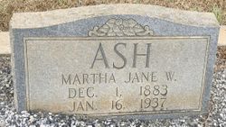 Martha Jane <I>West</I> Ash 