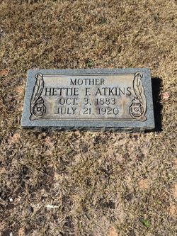 Harriett E. “Hettie” <I>Forrester</I> Atkins 