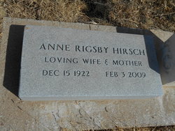 Anne <I>Rigsby</I> Hirsch 