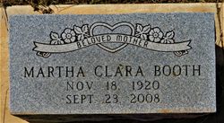 Martha Clara <I>Caudle</I> Booth 