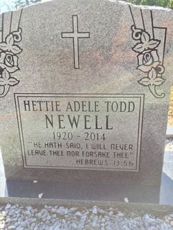 Hettie Adele <I>Todd</I> Newell 