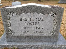 Bessie Mae <I>Moore</I> Rowles 