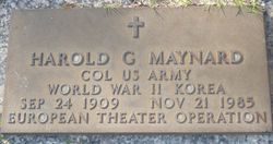 Col Harold Glenn Maynard 
