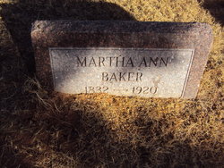 Mrs Martha Ann Baker 