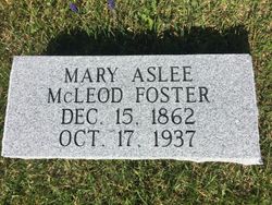 Mary Aslee <I>McLeod</I> Foster 