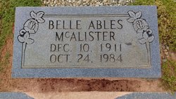 Belle <I>Ables</I> McAlister 