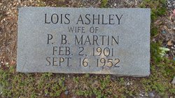 Lois Frances <I>Ashley</I> Martin 