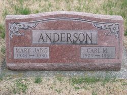 Mary Jane <I>Maly</I> Anderson 