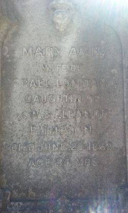 Mary Ann <I>Plimpton</I> Lombard 