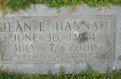 Jean Elizabeth <I>Suter</I> Hannah 