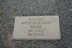 Mattie Belle <I>Allen</I> Holzer 
