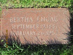 Bertha Josephine <I>Moore</I> Hoag 