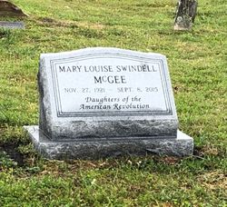 Mary Louise <I>Swindell</I> McGee 