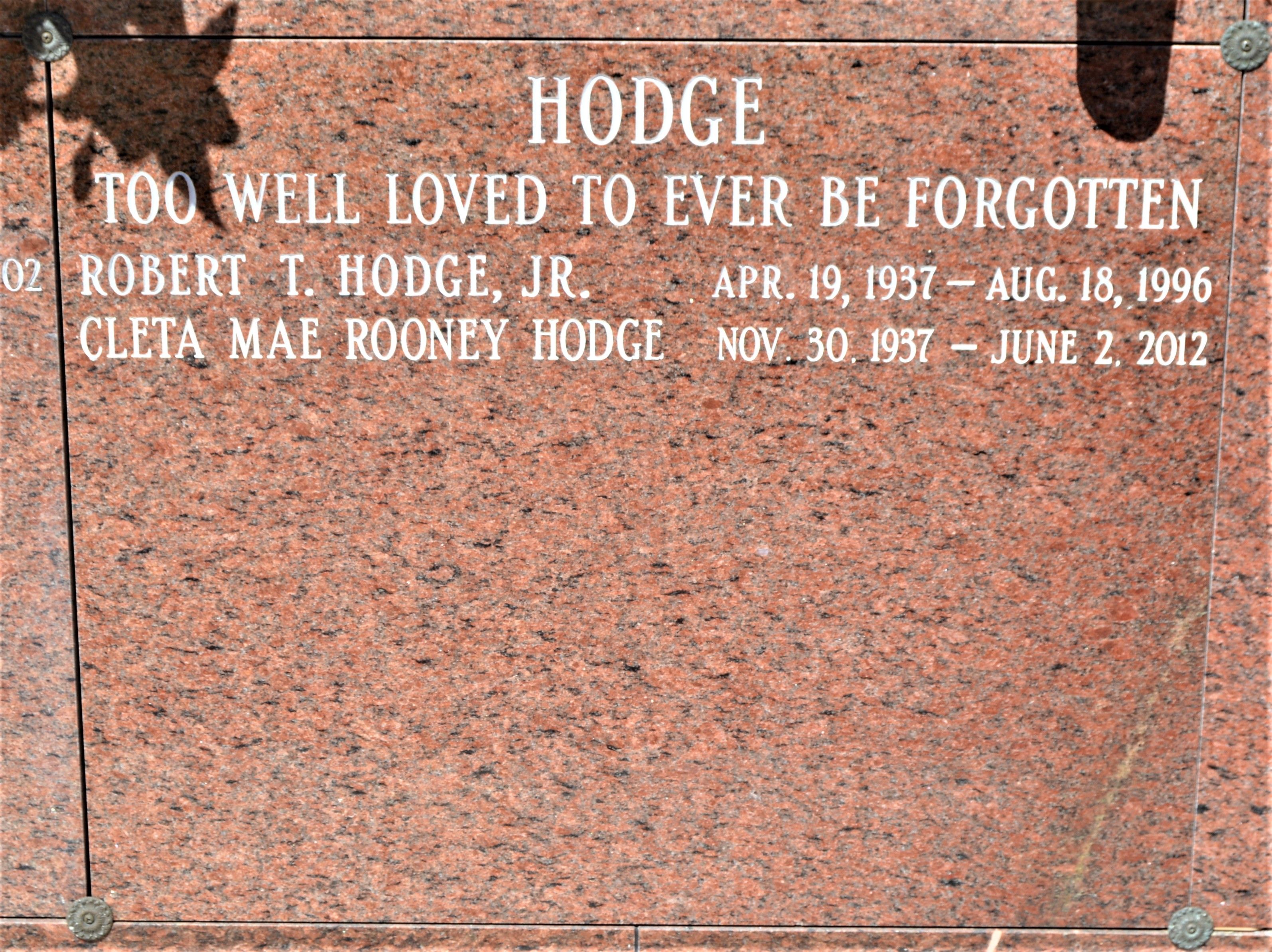 Cleta Mae Rooney Hodge (1937-2012)