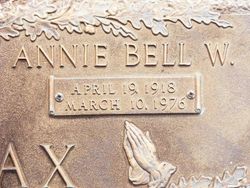 Annie Bell <I>Waldrop</I> Mullinax 