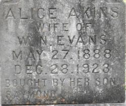 Alice <I>Akins</I> Evans 