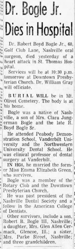 Dr Robert Boyd Bogle Jr.
