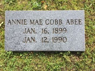 Annie Mae <I>Cobb</I> Abee 