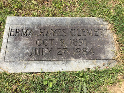 Erma Alice <I>Hayes</I> Clemett 