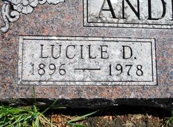 Lucile Delena “Lucy” <I>Snyder</I> Anderson 