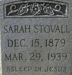 Sarah Jane <I>Batson</I> Stovall 