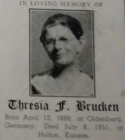 Thresia Frances <I>Sextro</I> Brucken 