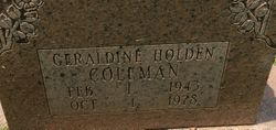 Geraldine <I>Holden</I> Coleman 