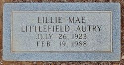 Lillie Mae <I>Littlefield</I> Autry 