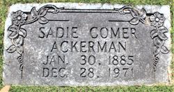 Sadie Emily <I>Comer</I> Ackerman 